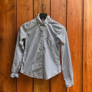 Hollister| White and Blue Stripes Shirts